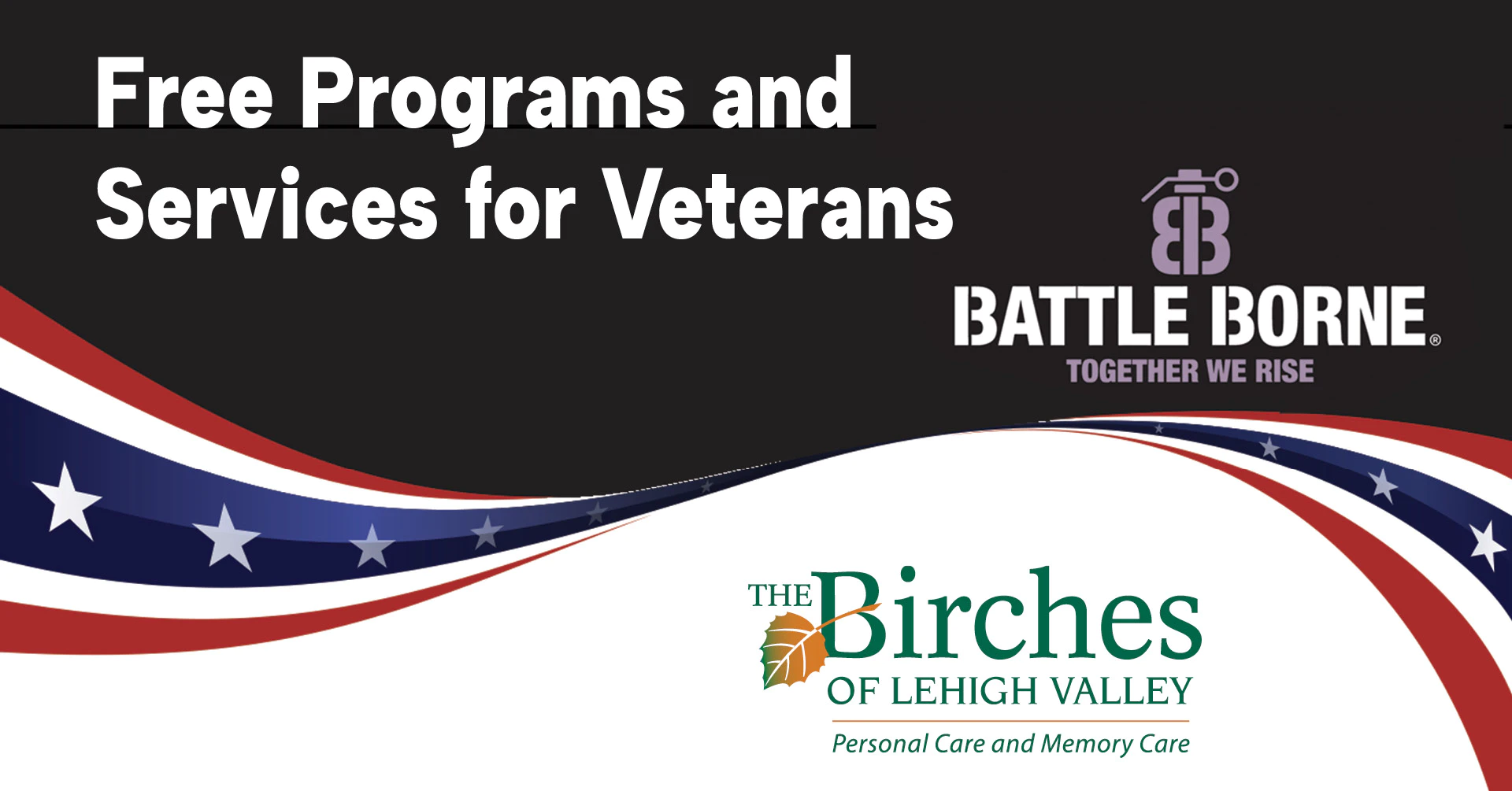 Free programs and services for veterans banner